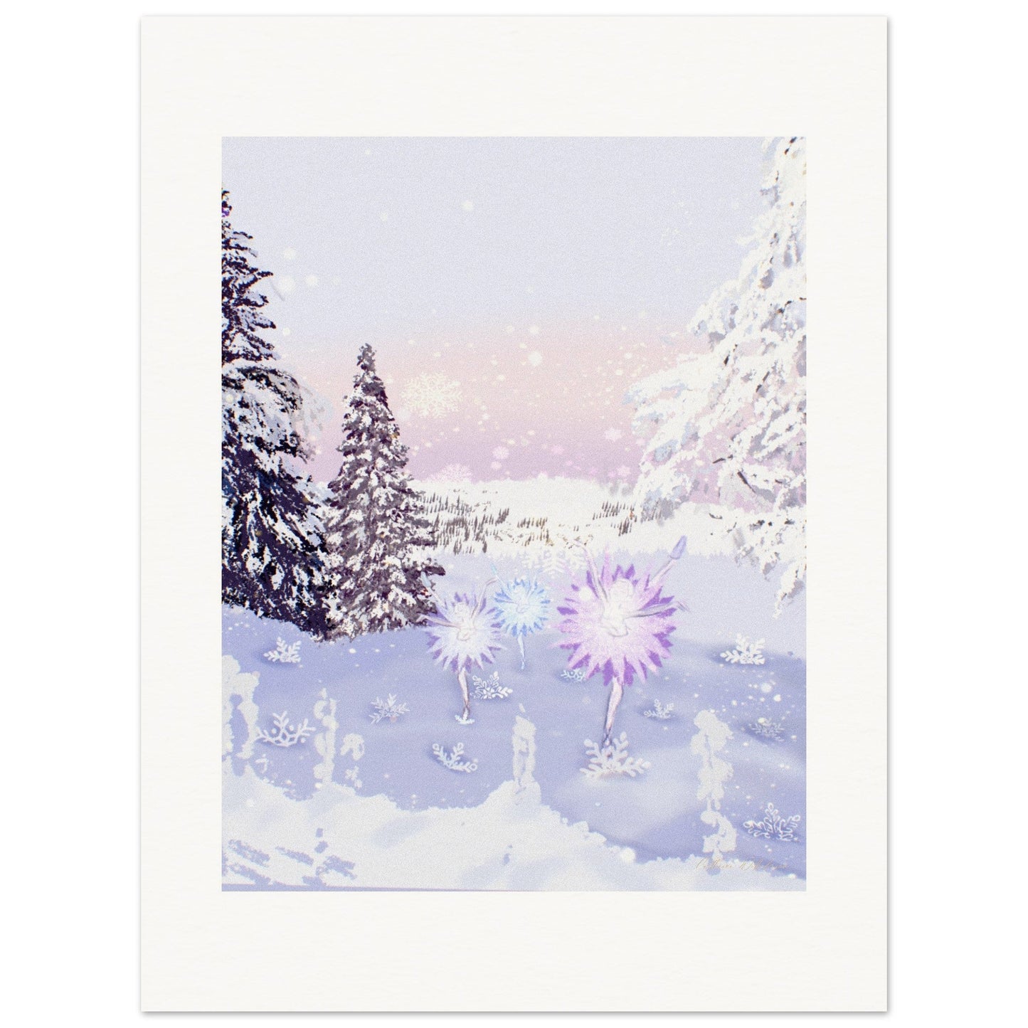 Snow blossoms – Kunsttrykk