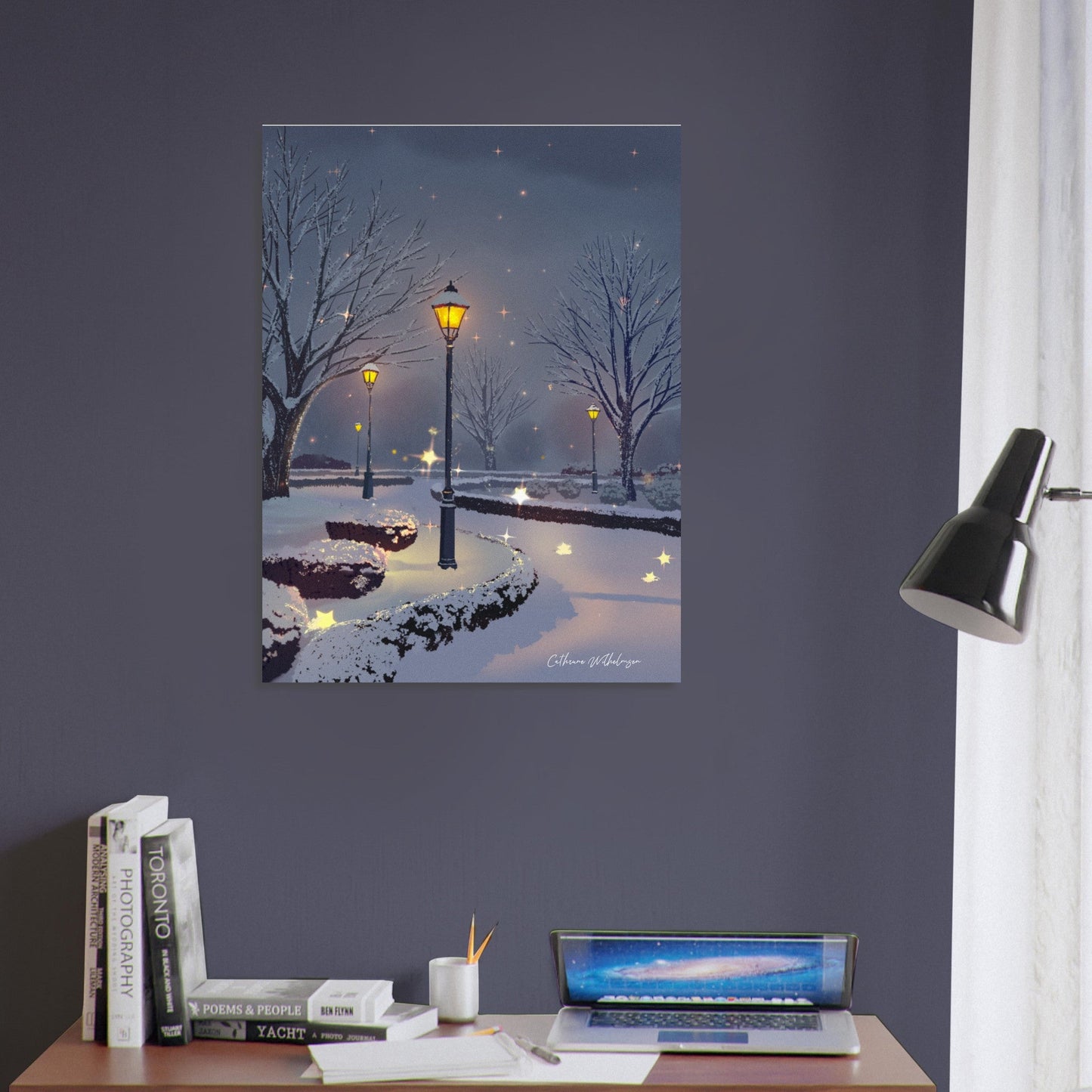 Starry Night Aluminum Print – Elegant Art for Modern Interiors - PlanetC