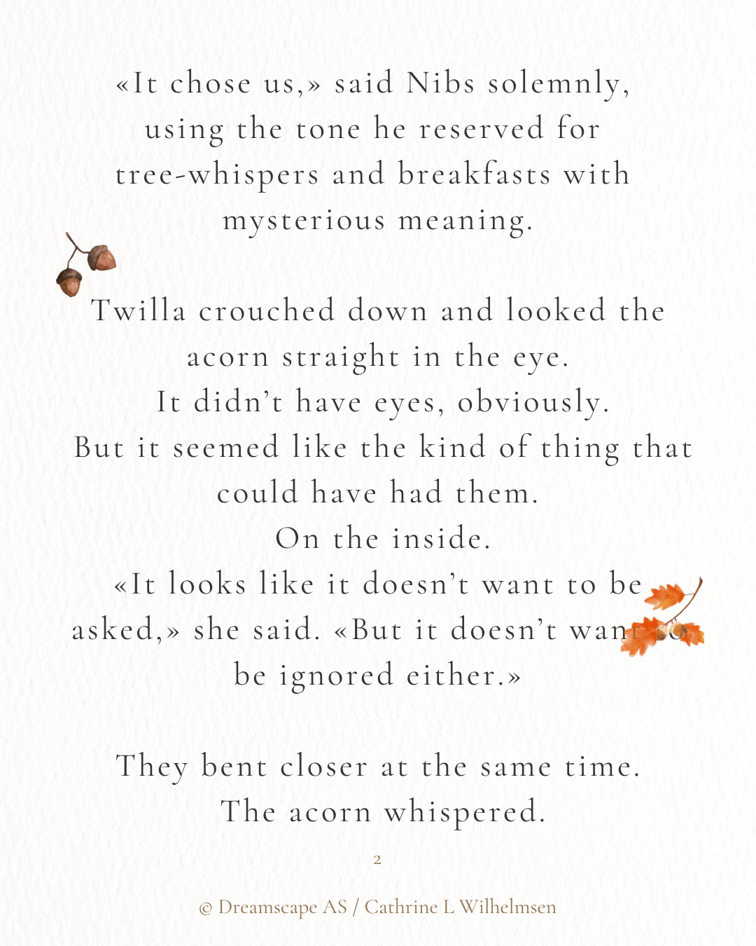 Twilla and Nibs and the Secret of the Acorn – Free e - Story - PlanetC