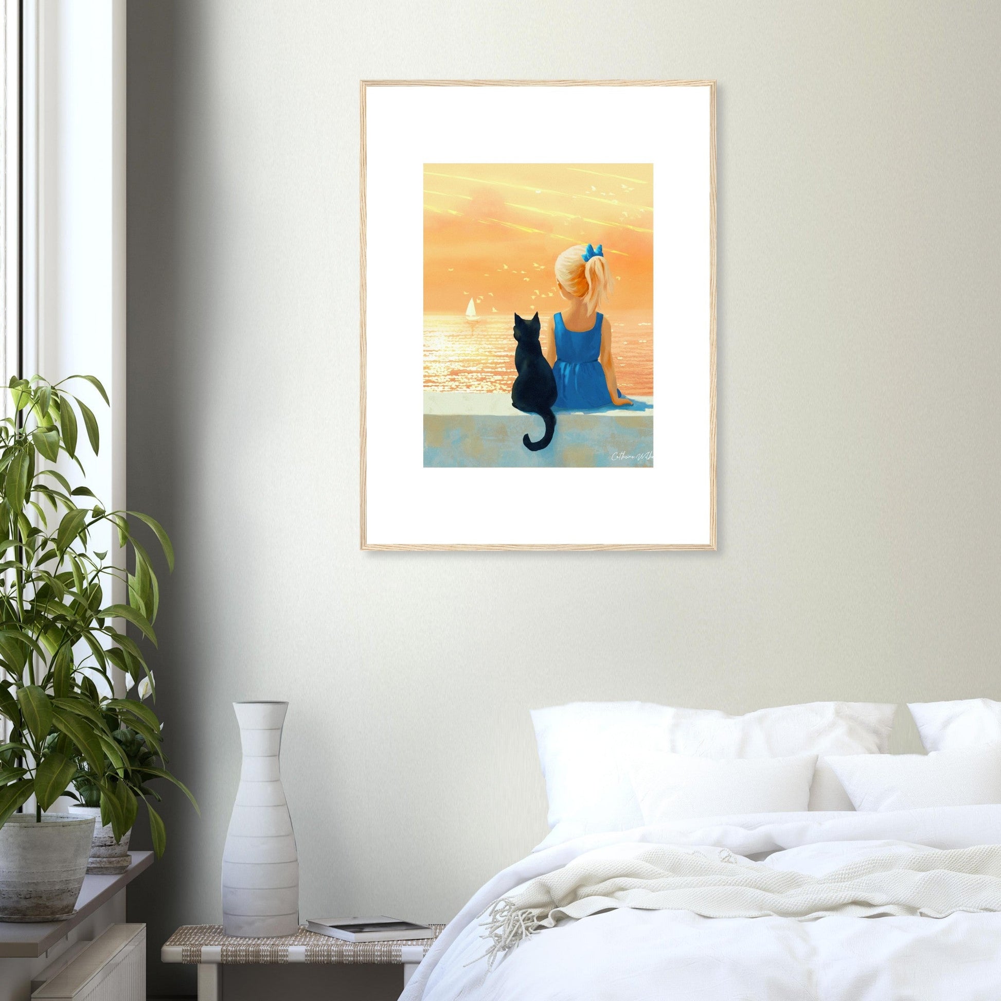 Evening Companions - Kunsttrykk med ramme - PlanetC