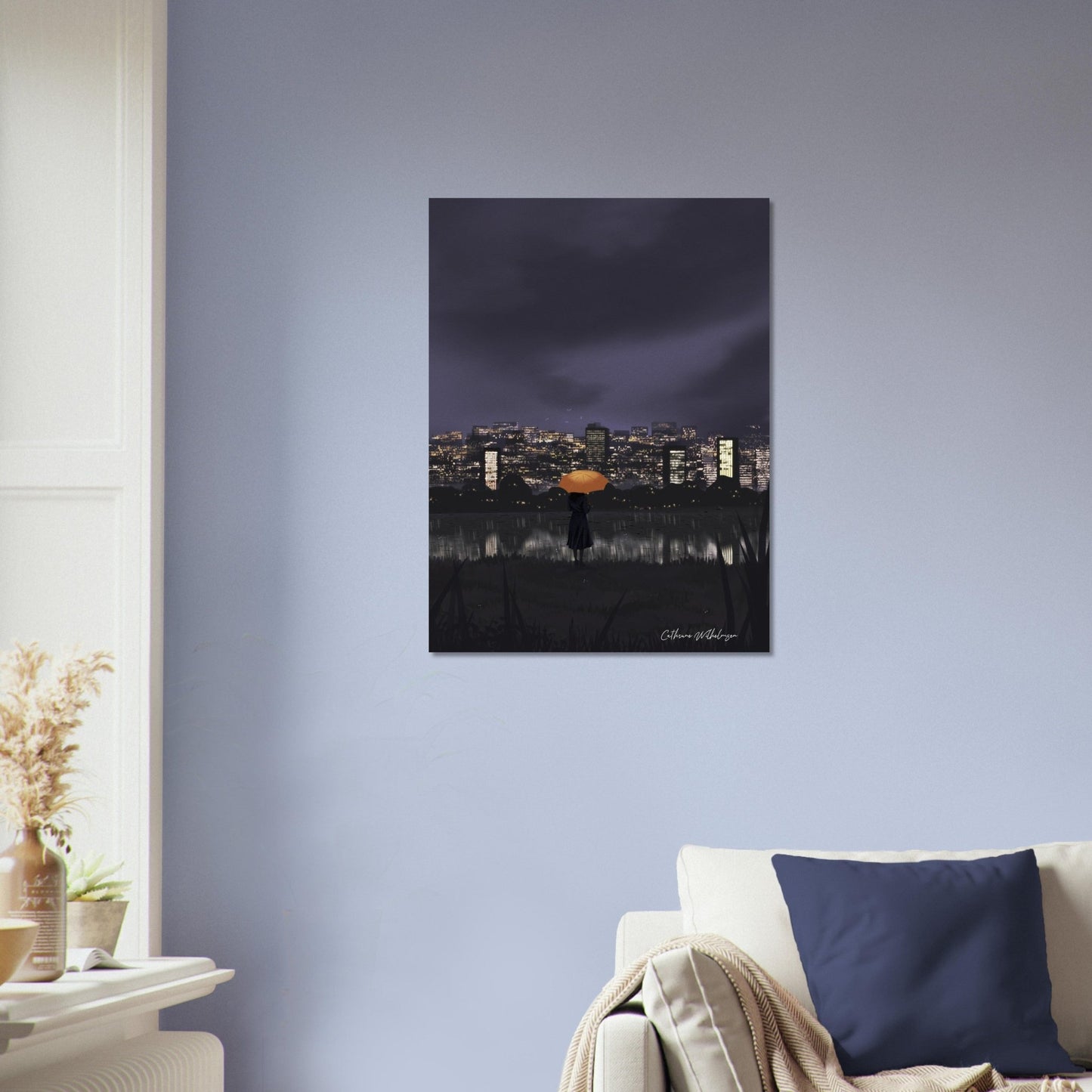 Gazing at City Lights - Aluminium Print - PlanetC