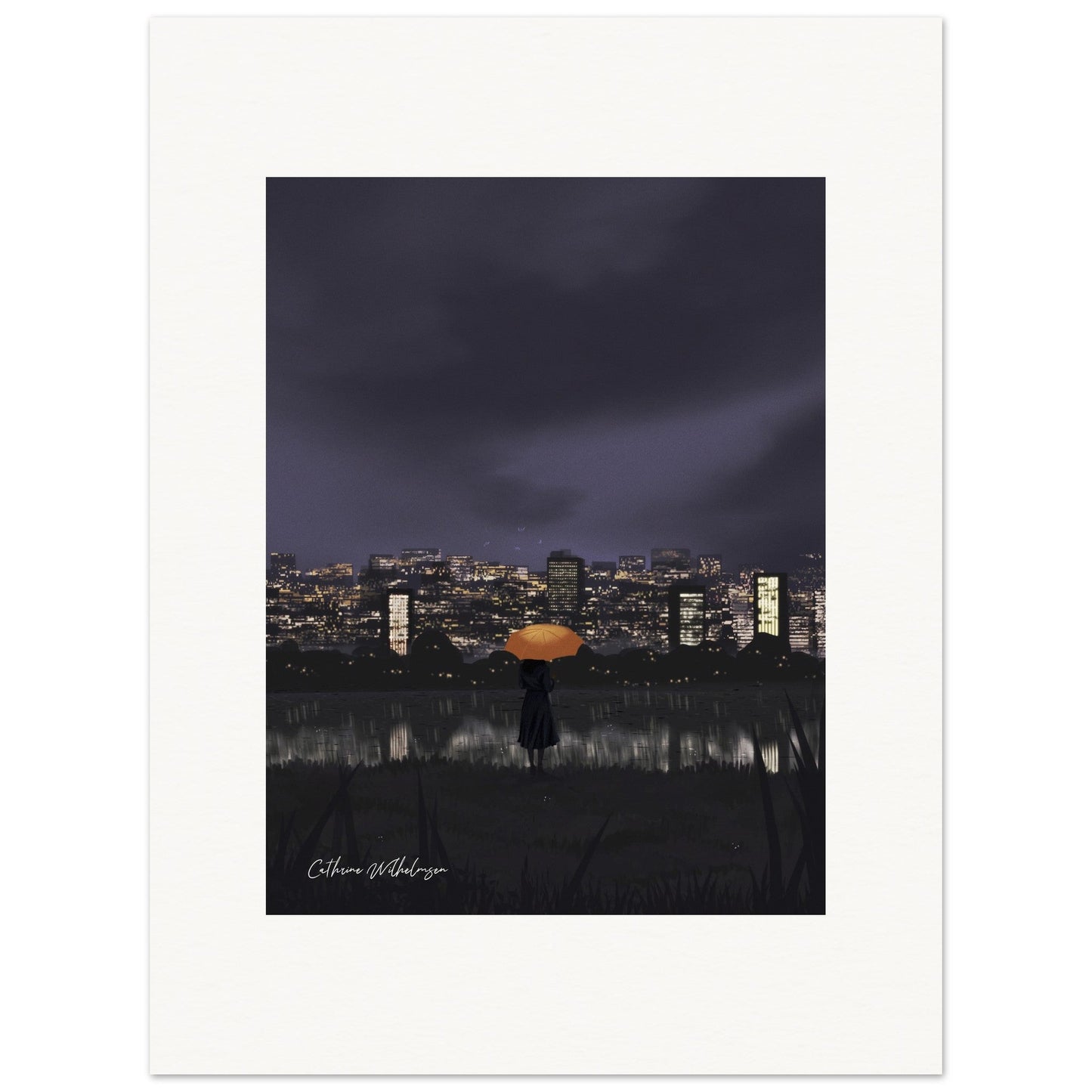 Gazing at City Lights - Art print - PlanetC