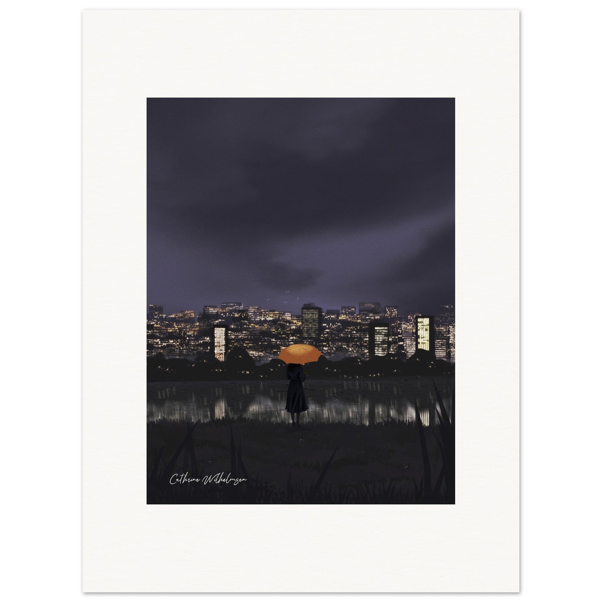 Gazing at City Lights - Art print - PlanetC