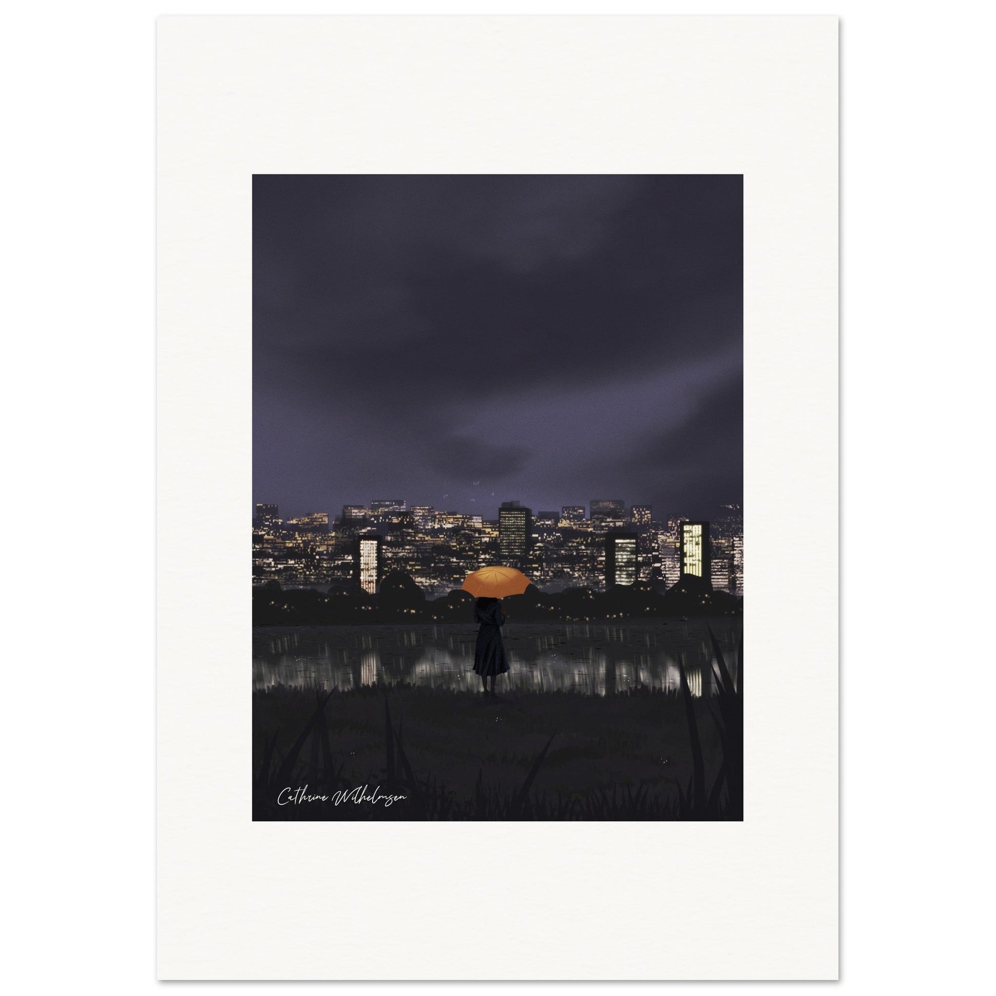 Gazing at City Lights - Art print - PlanetC