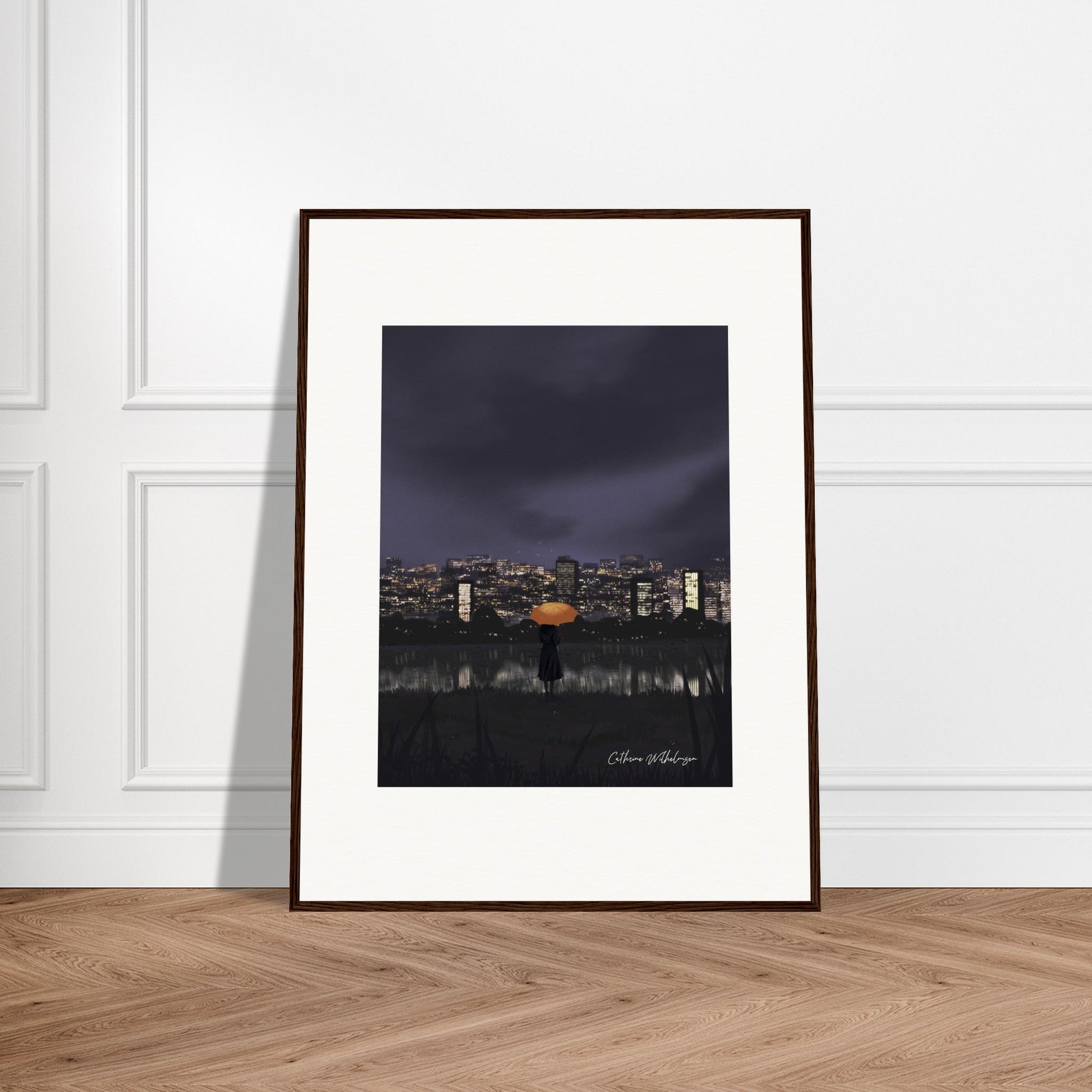 Gazing at City Lights – Framed Art Print - PlanetC