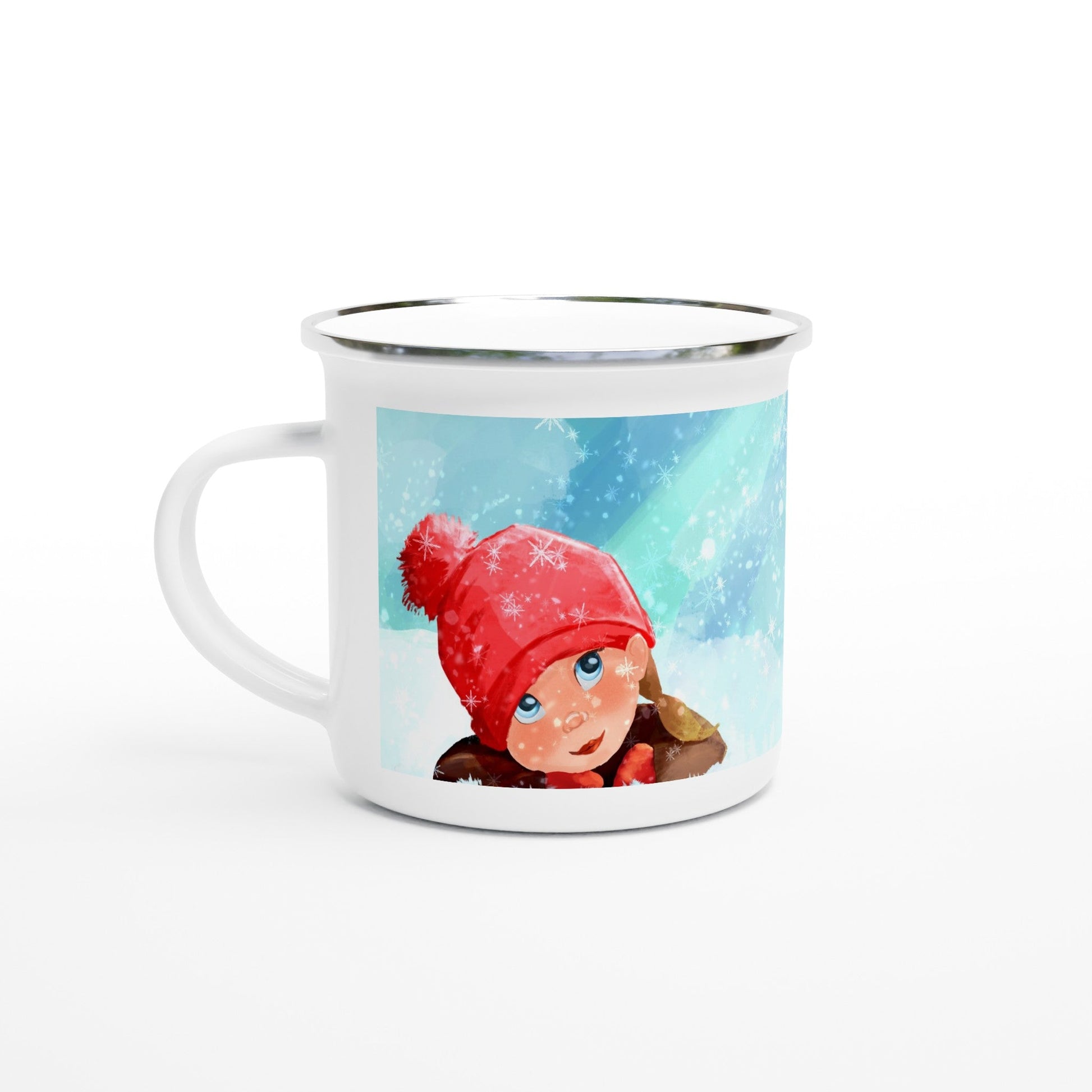 La det snø emaljekrus - emaljekrus - PlanetC