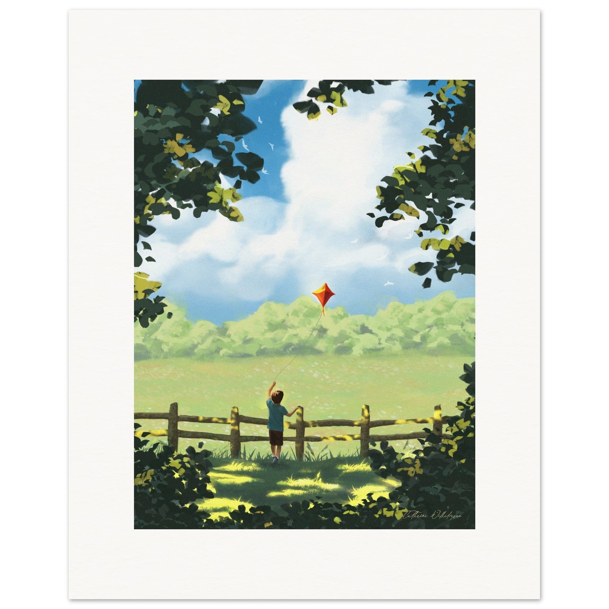 Let's fly a kite - Art print - PlanetC