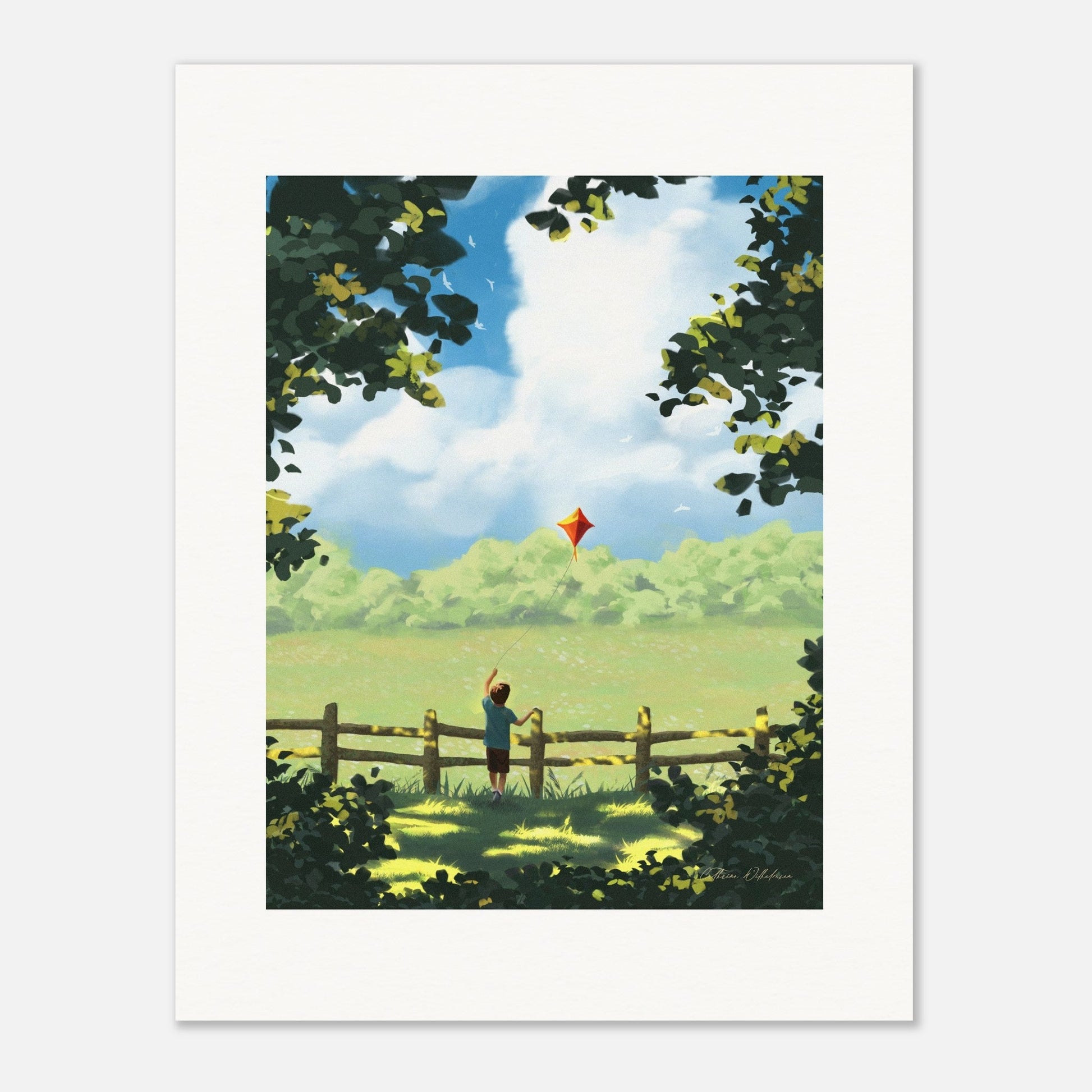 Let's fly a kite - Art print - PlanetC