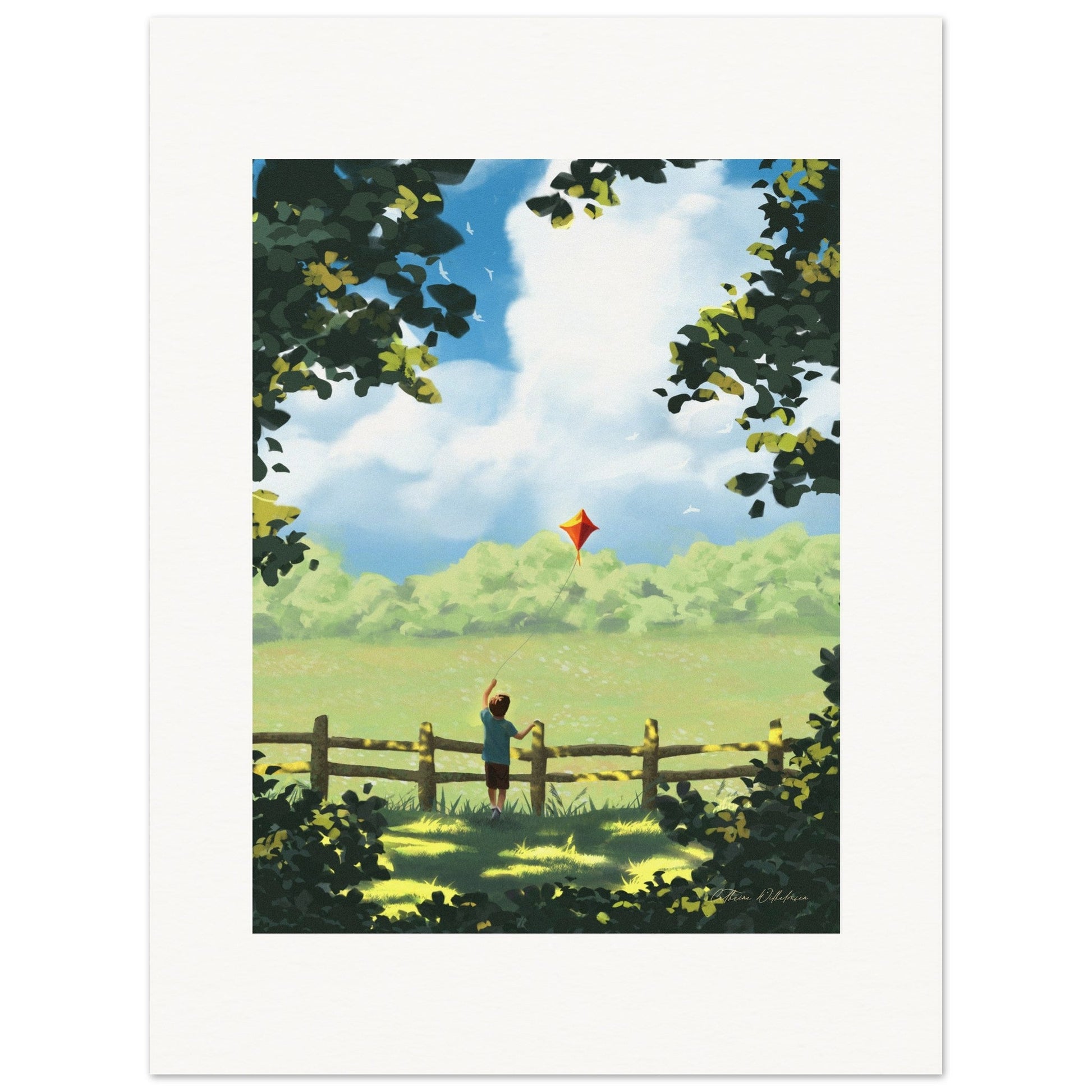 Let's fly a kite - Art print - PlanetC