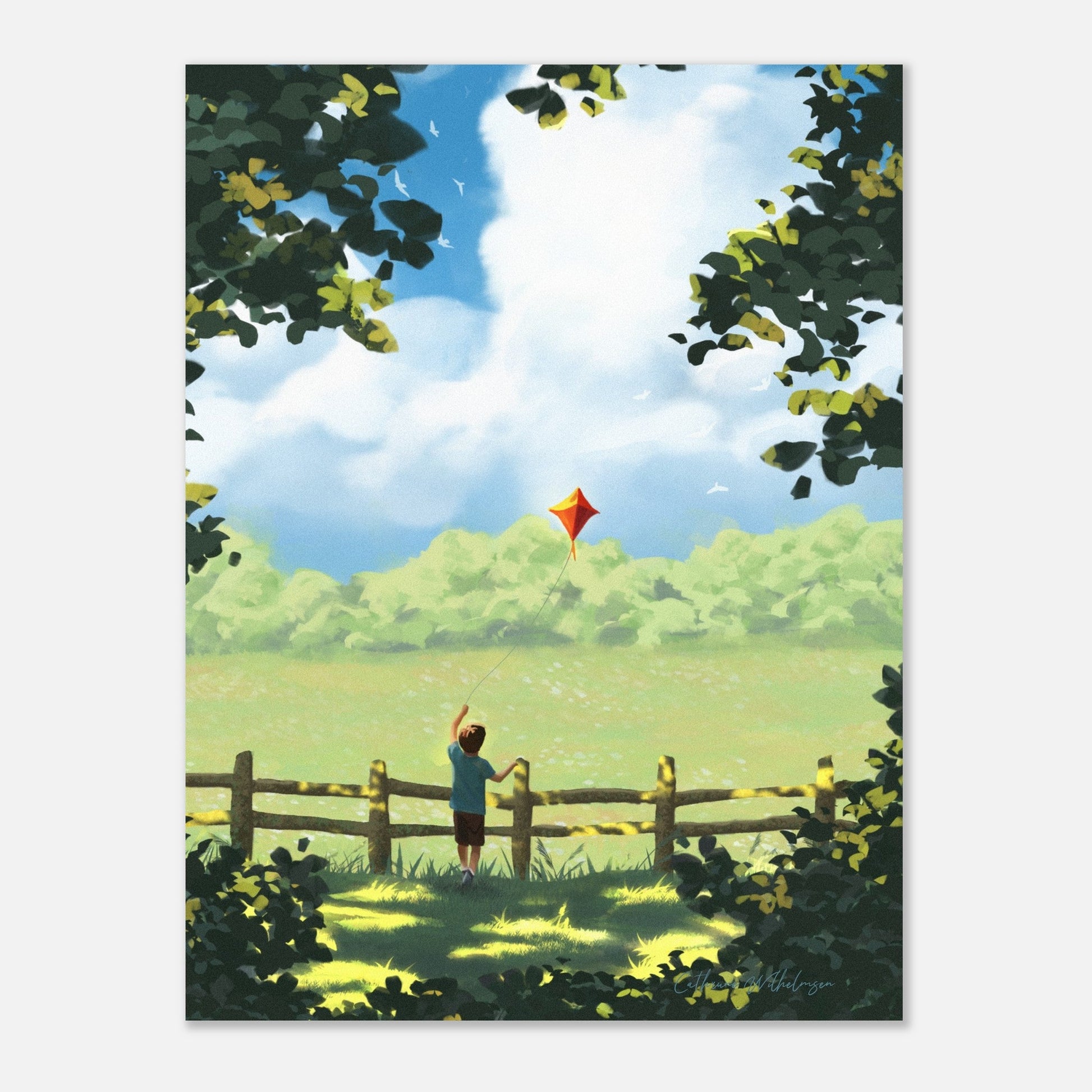 Let's fly a kite - Art print på aluminium - PlanetC