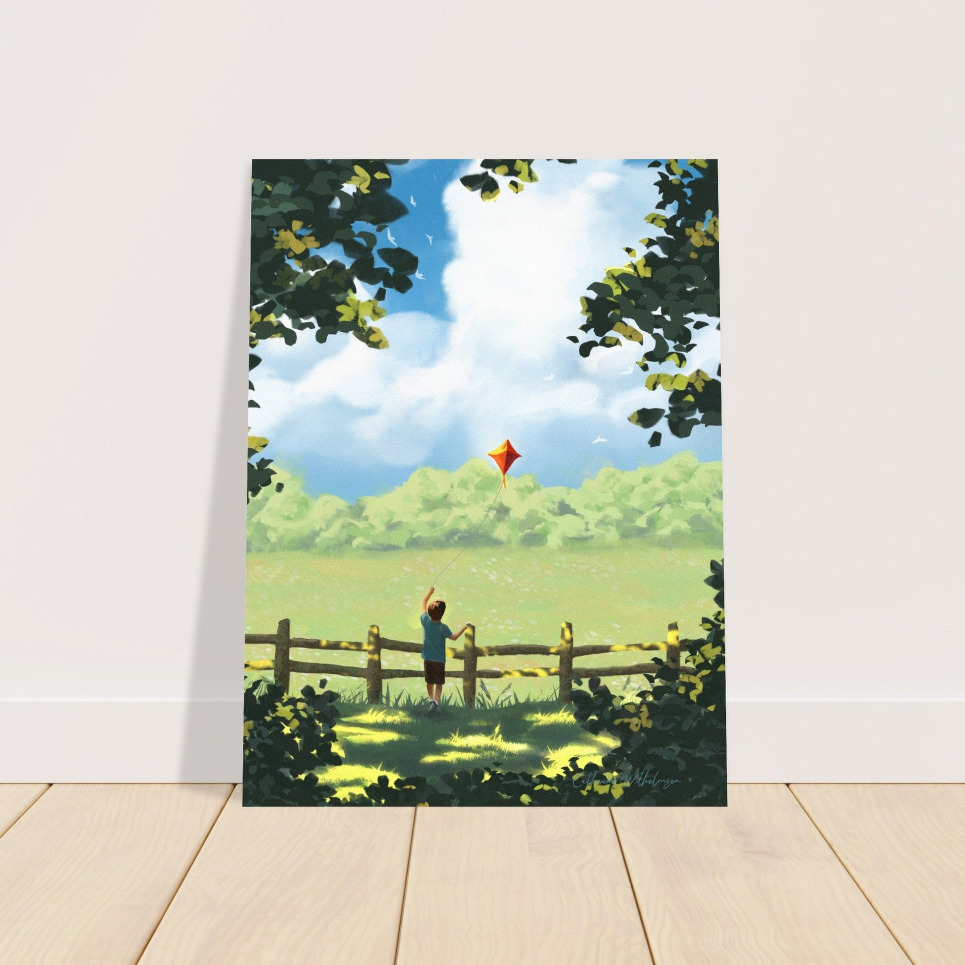 Let's fly a kite - Art print på aluminium - PlanetC