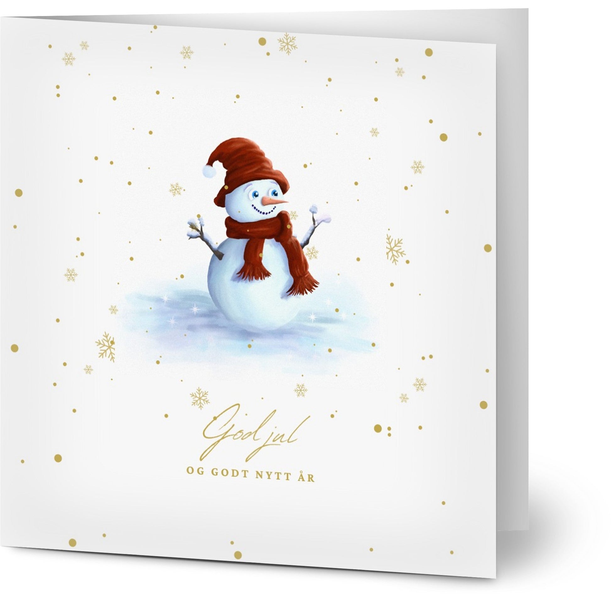 Mr Snowman (Pakke med 10 julekort + inkl konvolutter) - PlanetC