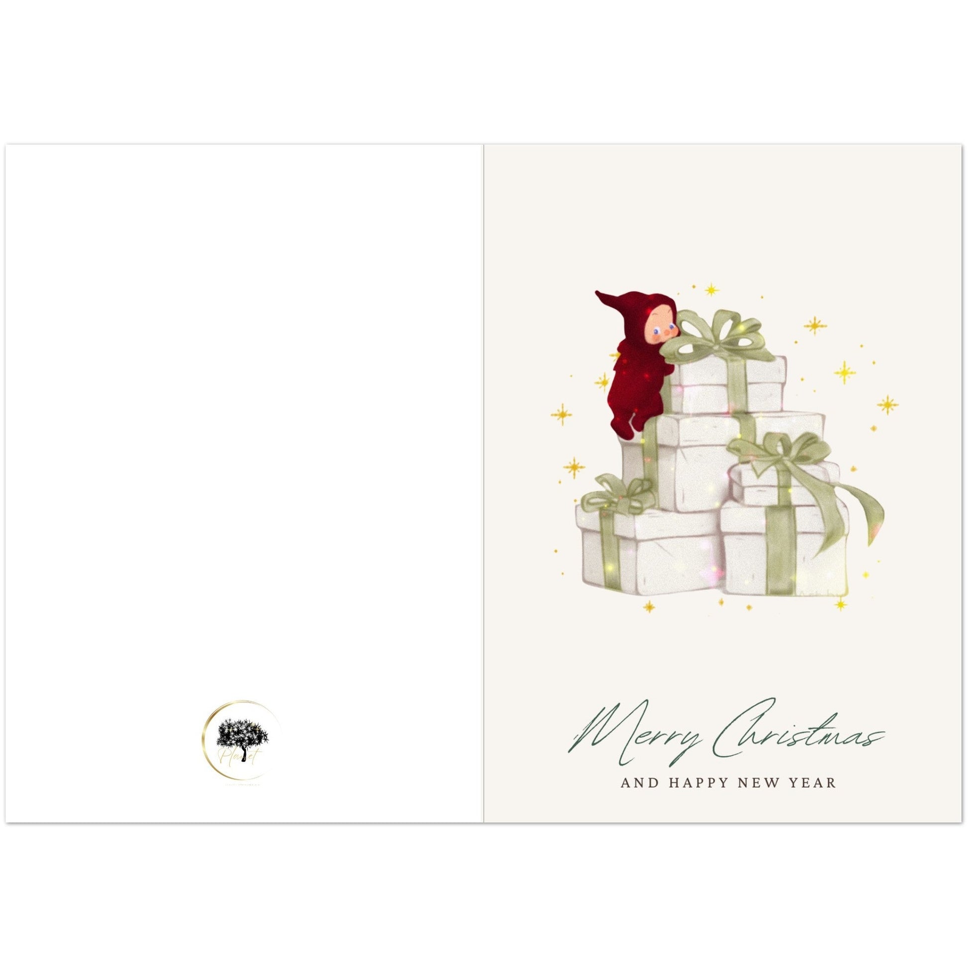 Santas Helper (Pakke med 10 julekort + inkl konvolutter) - PlanetC