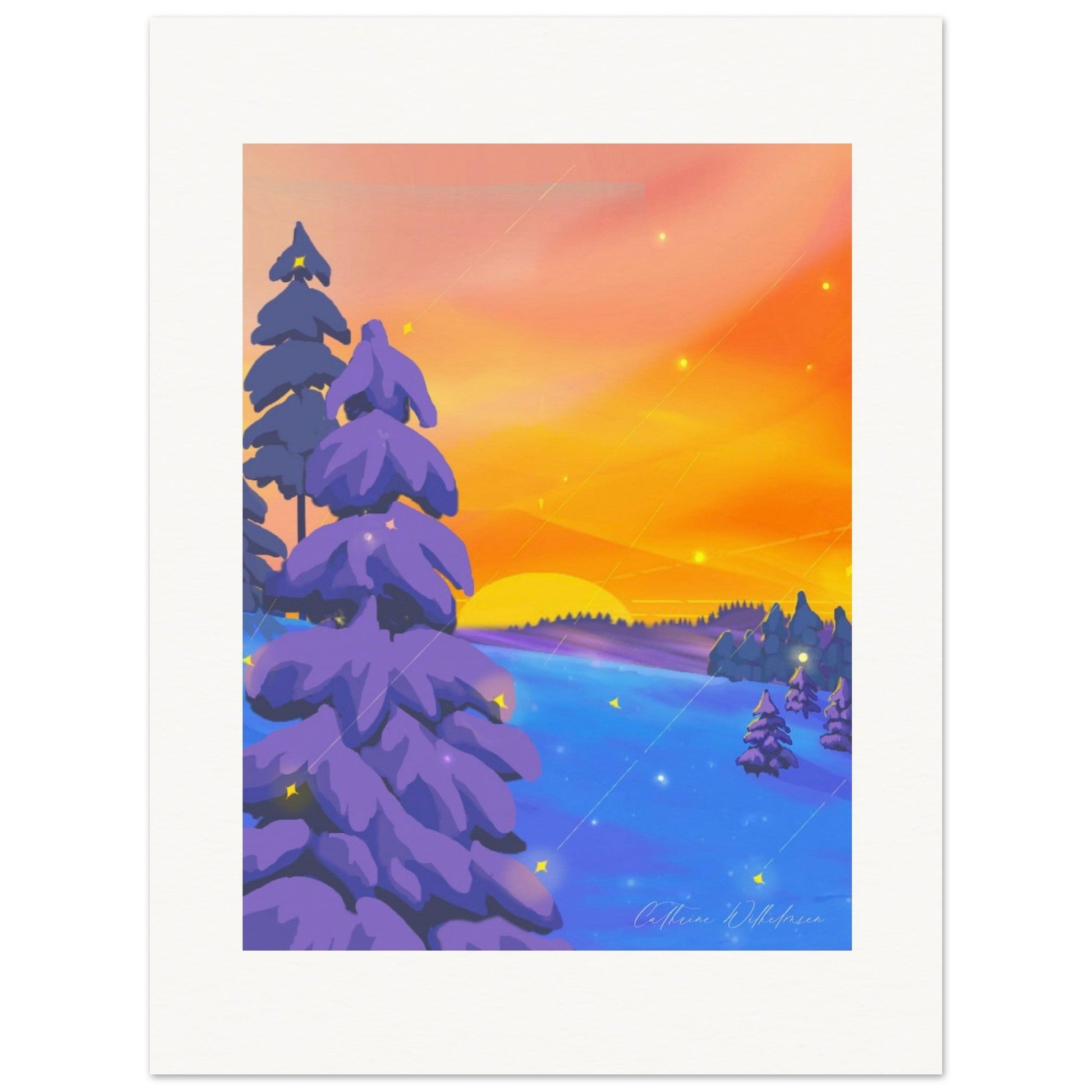 Solnedgang i Aurdal - Art print - PlanetC