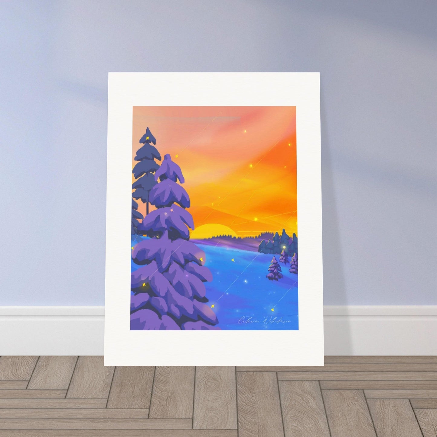 Solnedgang i Aurdal - Art print - PlanetC