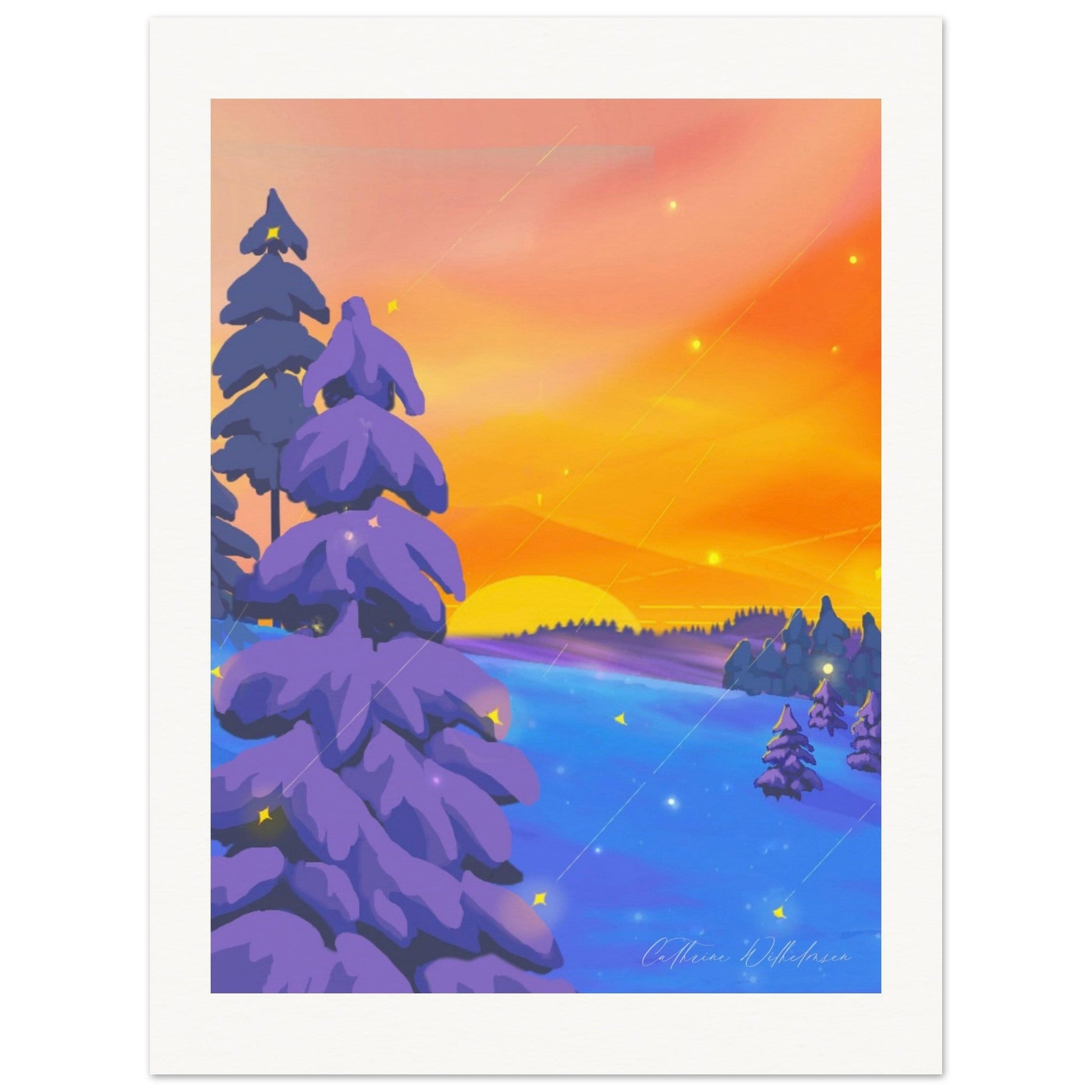 Solnedgang i Aurdal - Art print - PlanetC