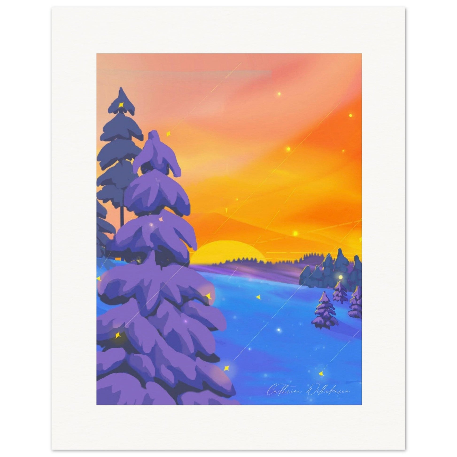 Solnedgang i Aurdal - Art print - PlanetC