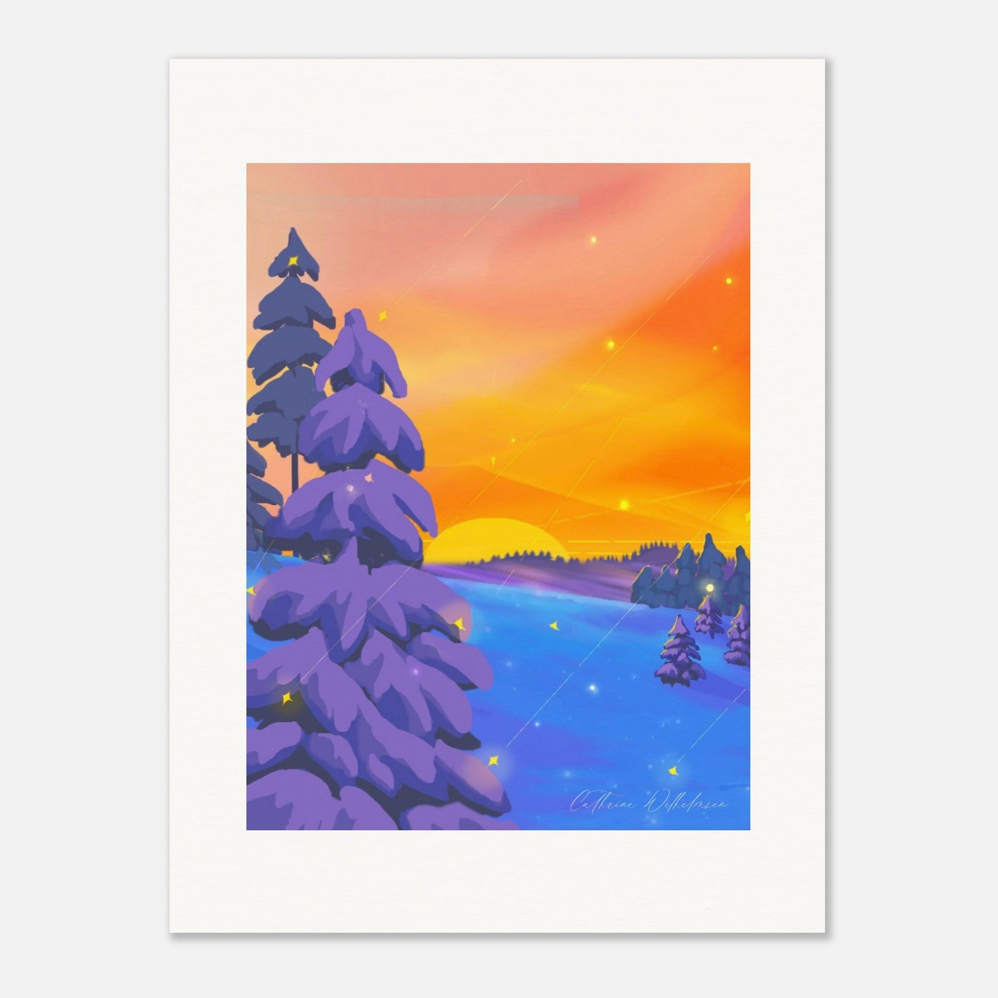 Solnedgang i Aurdal - Art print - PlanetC