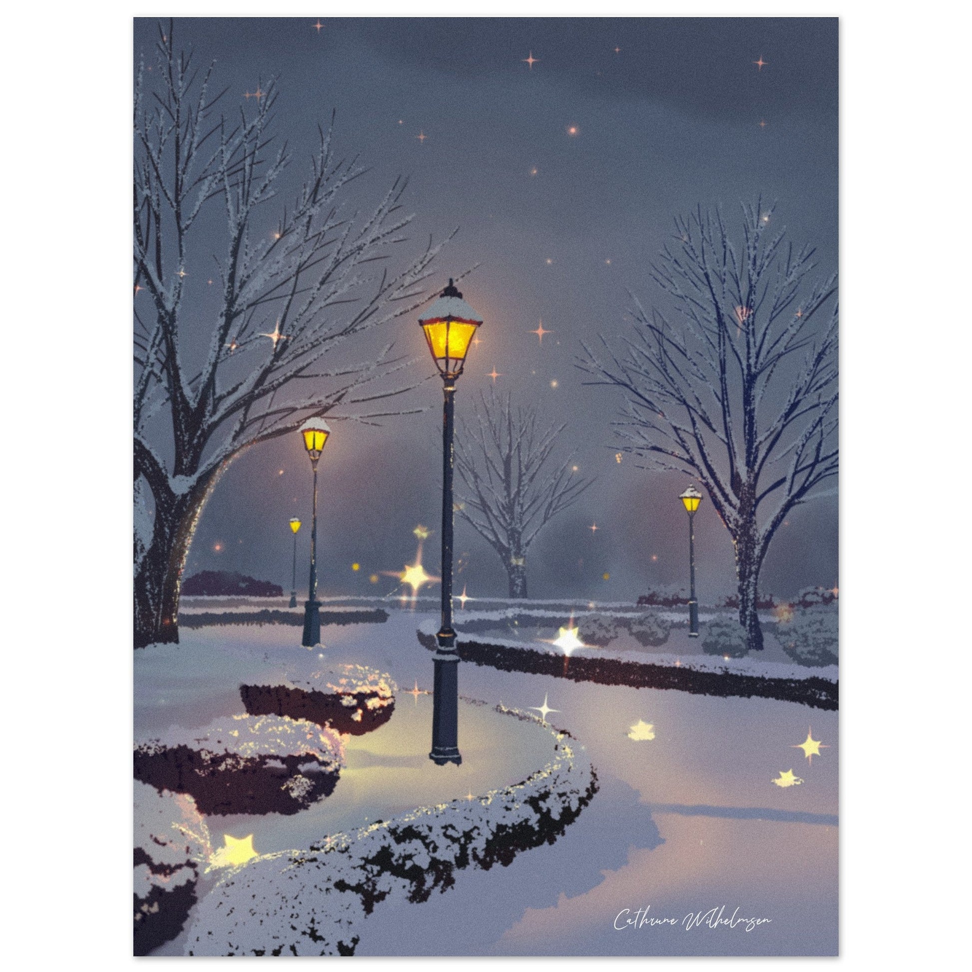 Starry Night Aluminum Print – Elegant Art for Modern Interiors - PlanetC