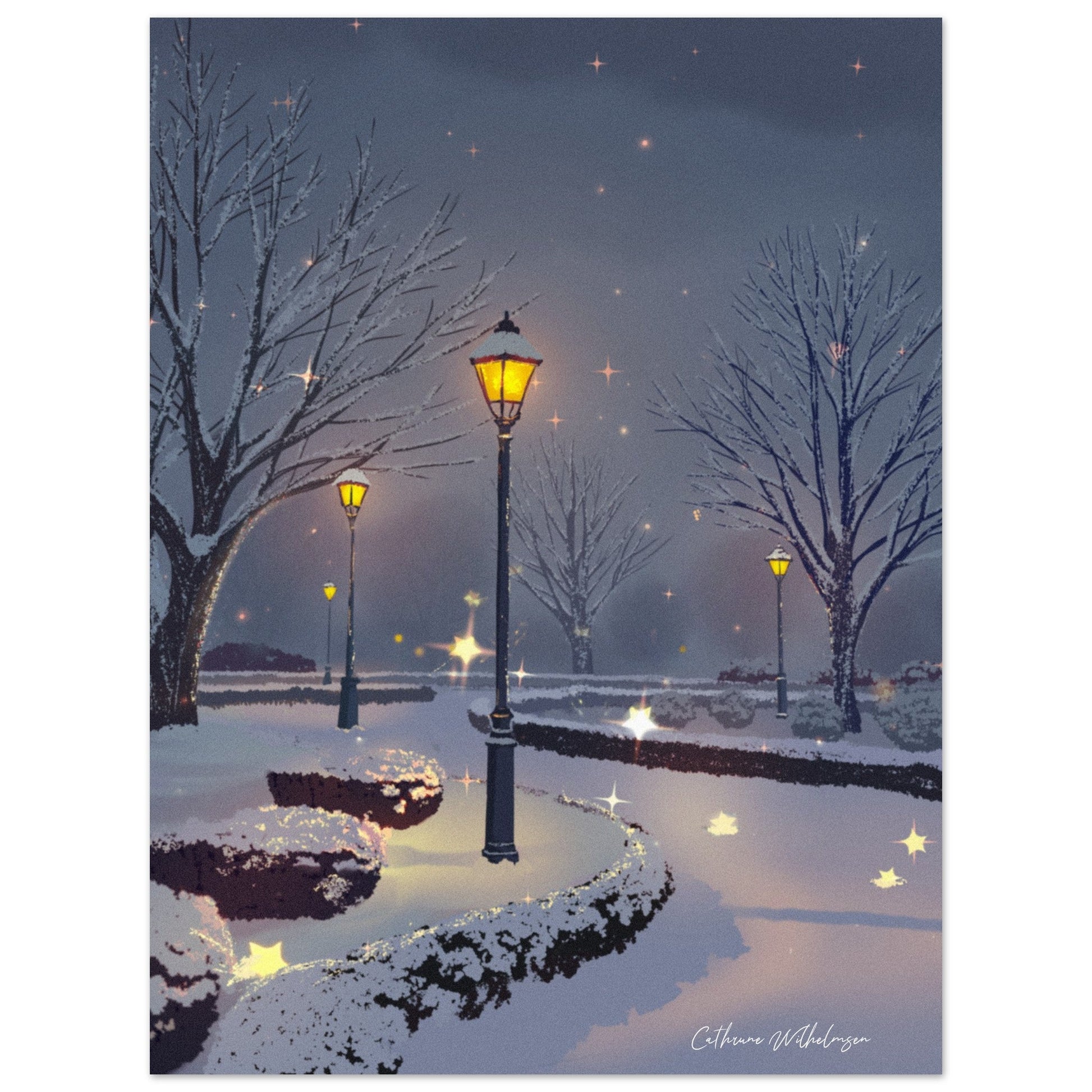 Starry Night Aluminum Print – Elegant Art for Modern Interiors - PlanetC