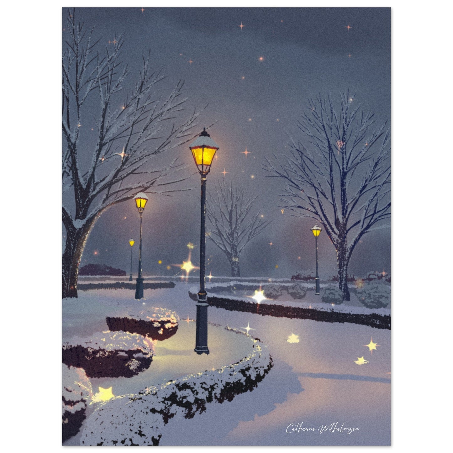 Starry Night - Kunsttrykk på aluminium - PlanetC