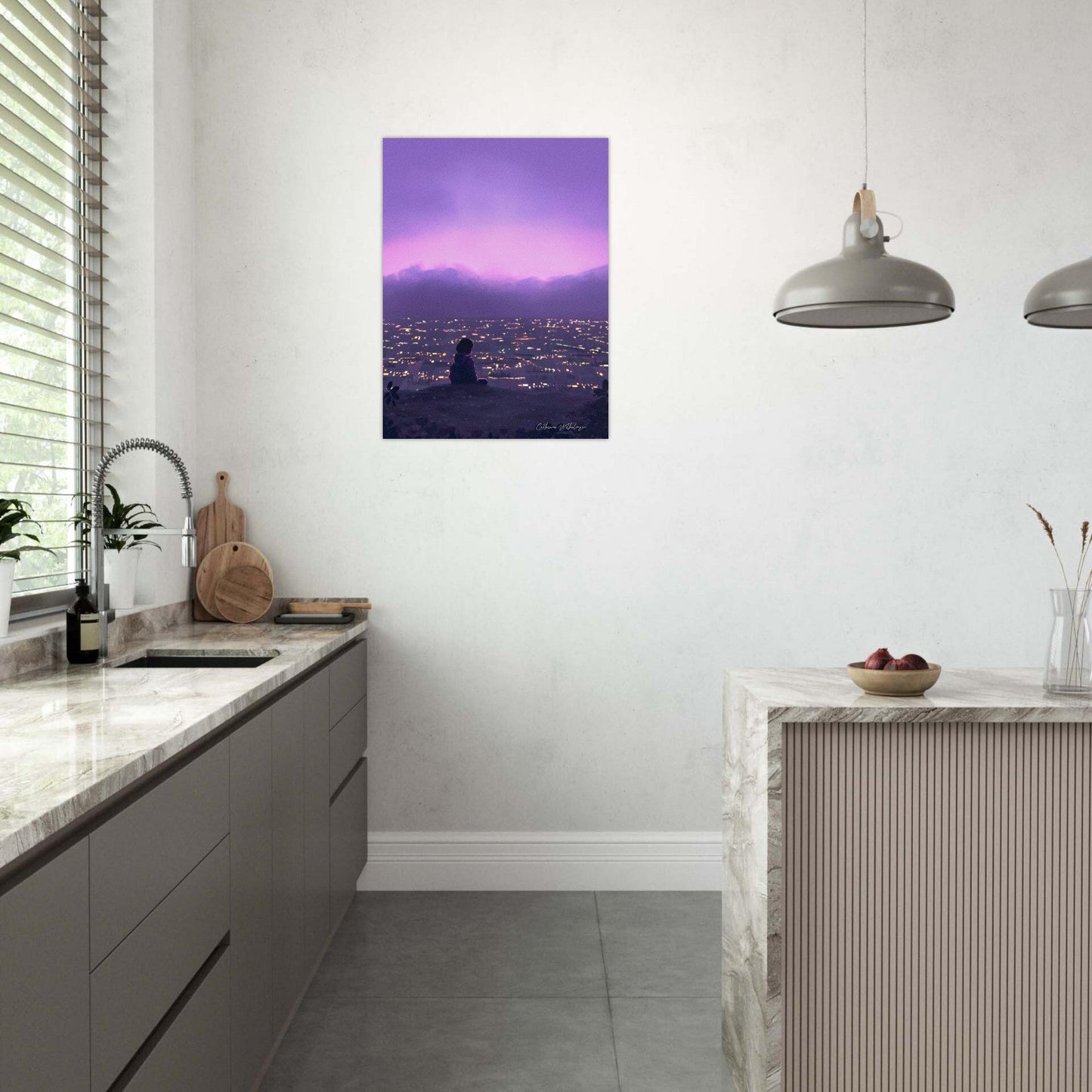 While Thinking About It - Aluminum Print - PlanetC